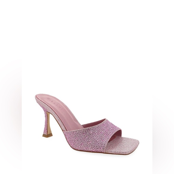 Billini Quay Pink Rhinestone Mid Stiletto Heeled Sandals NWT - Picture 10 of 11